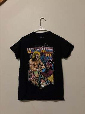 WWE WrestleMania VI Retro Graphic T-Shirt Ultimate Warrior Macho Man